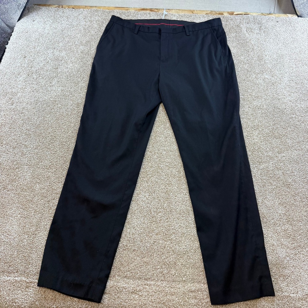 Saks Fifth Avenue Mens W38 L32 Dress Pants Black 38 32 Office Work Dress Trouser